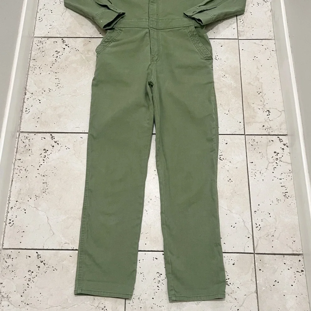 Z Supply Olive Utility Cotton Jumpsuit